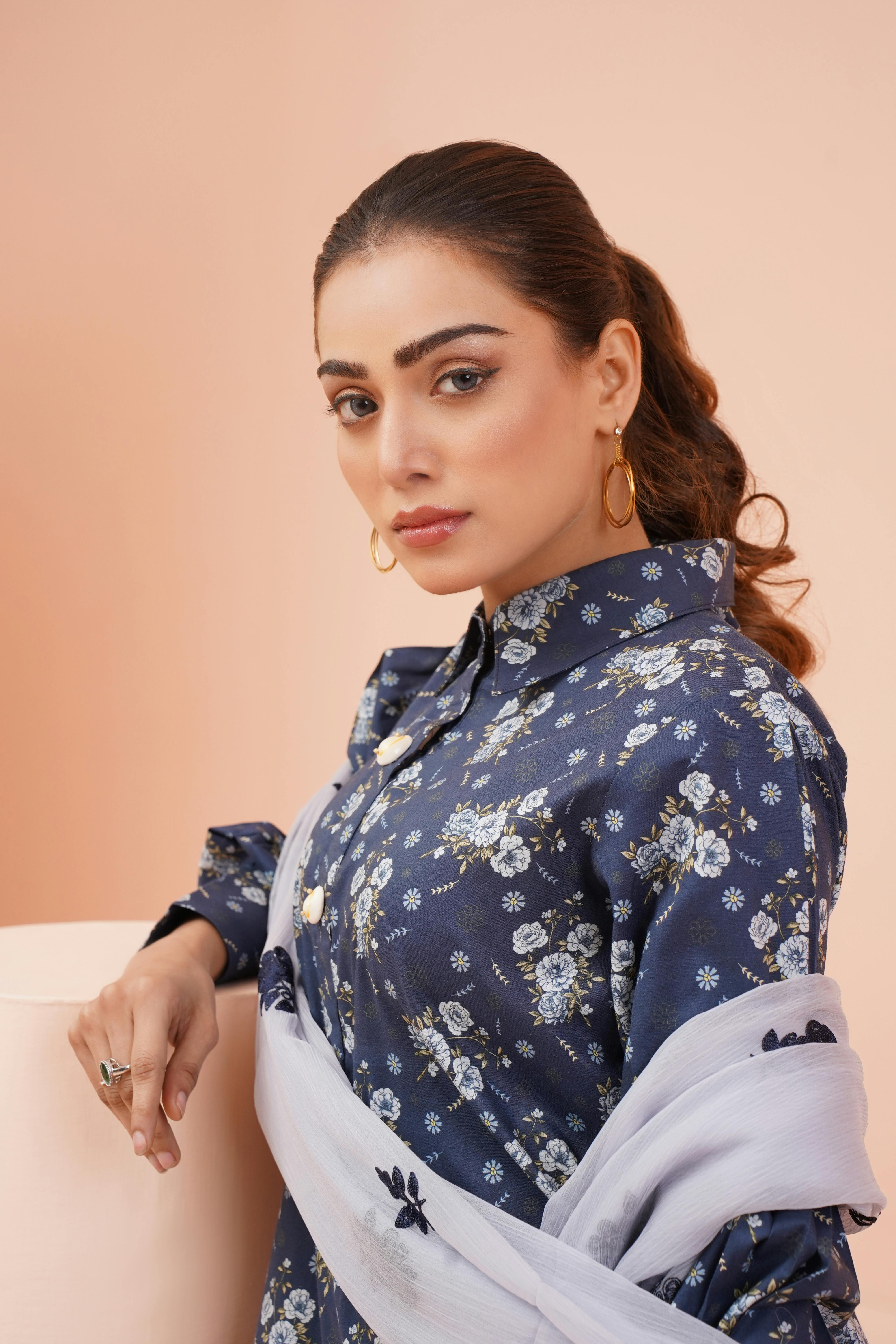 Classic Blue Denim Jeans for Women – High Waist Stretch Fit for All-Day Comfort image 2